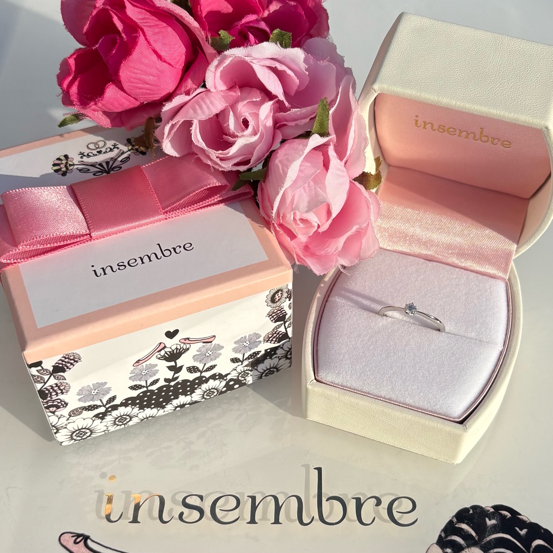 インセンブレの婚約指輪アニモ　BOX付き