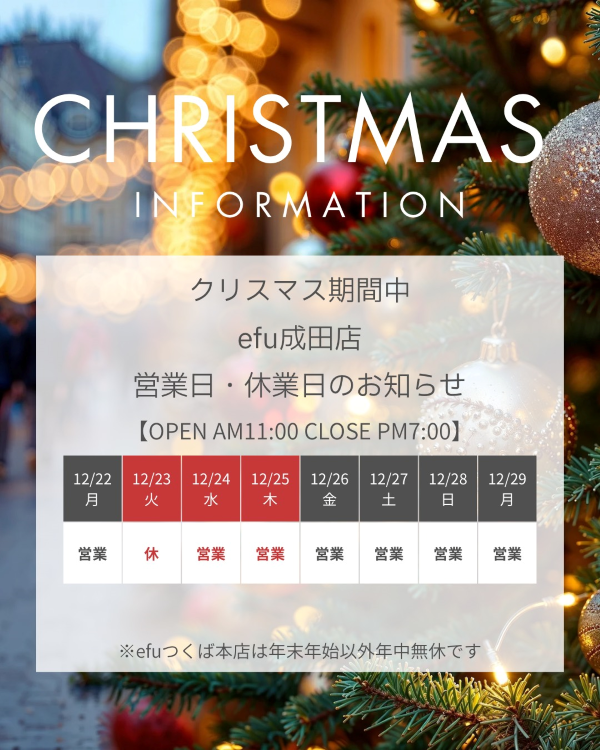 efu クリスマスインフォメーション