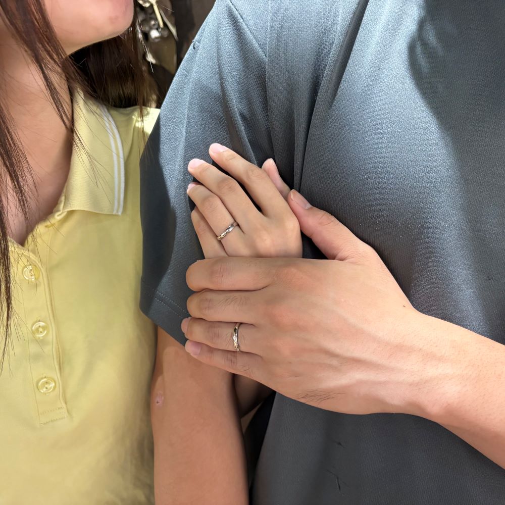 茨城県つくば市からお越しのカップル 手作り結婚指輪 コトトキ