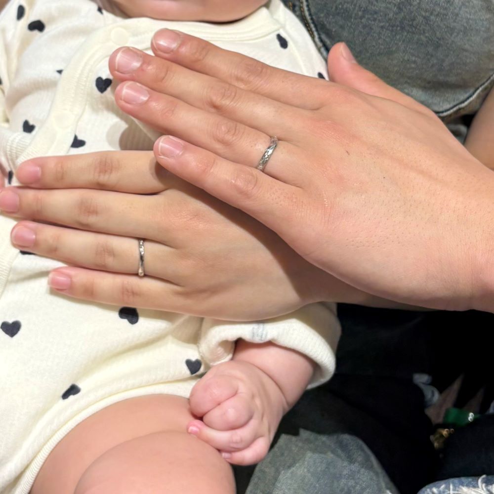 茨城県坂東市からお越しのカップル ハワイアン 結婚指輪