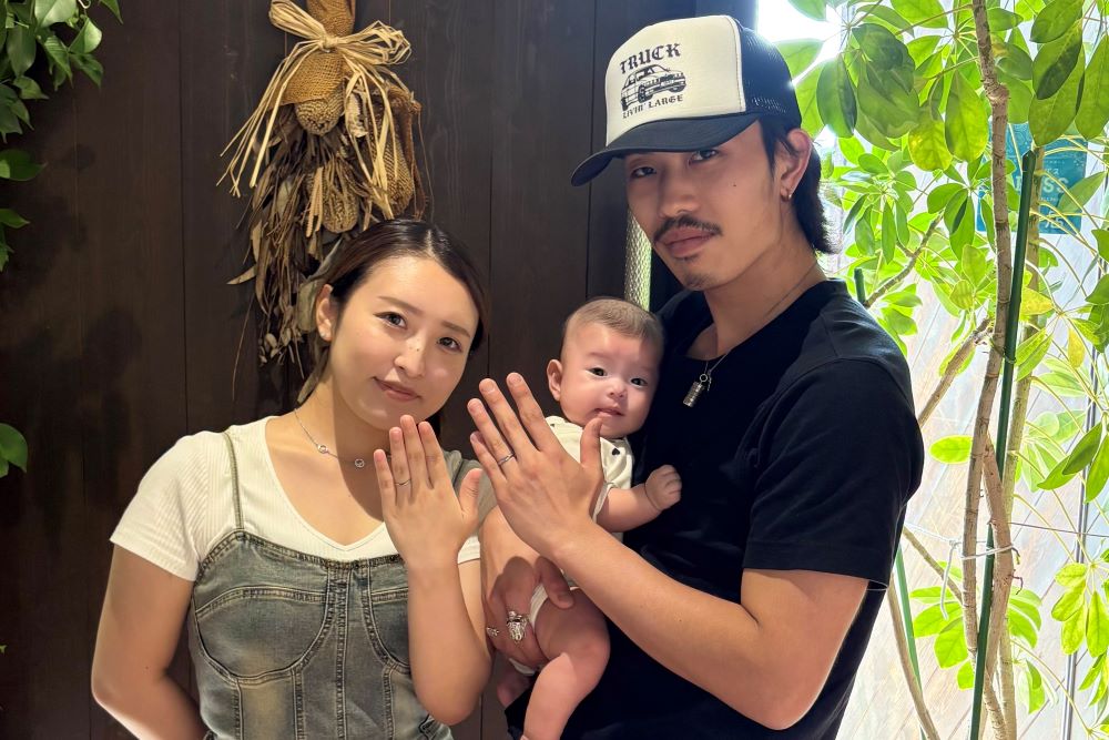 家族　結婚指輪　ハワイアンジュエリー