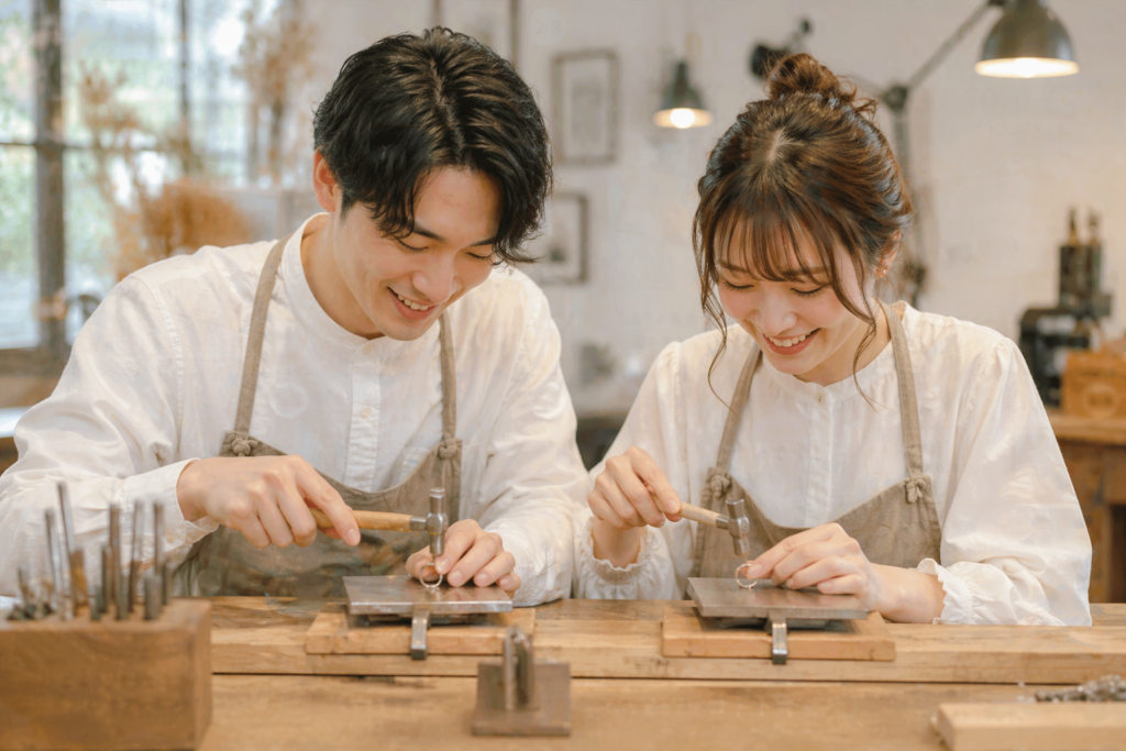 手作り結婚指輪製作風景