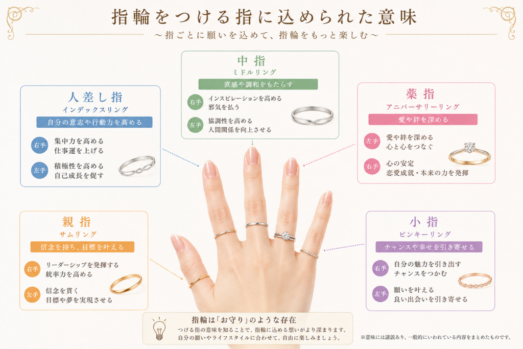 指輪をつける指に込められた意味