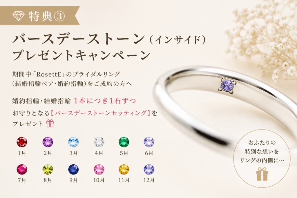 RosettEシークレットストーンプレゼント案内