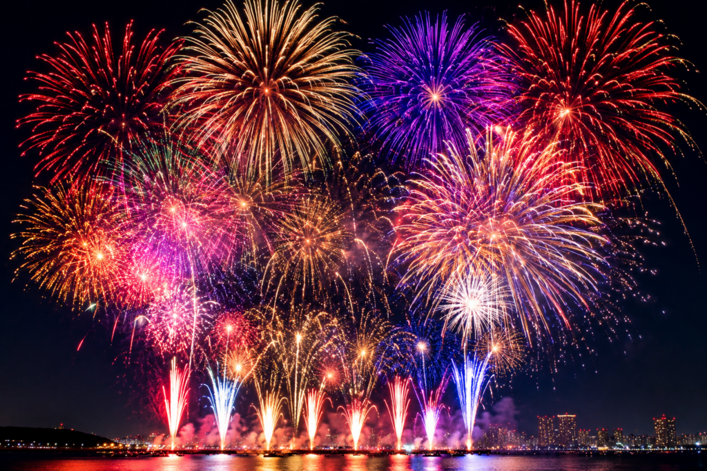 夜空いっぱいの花火