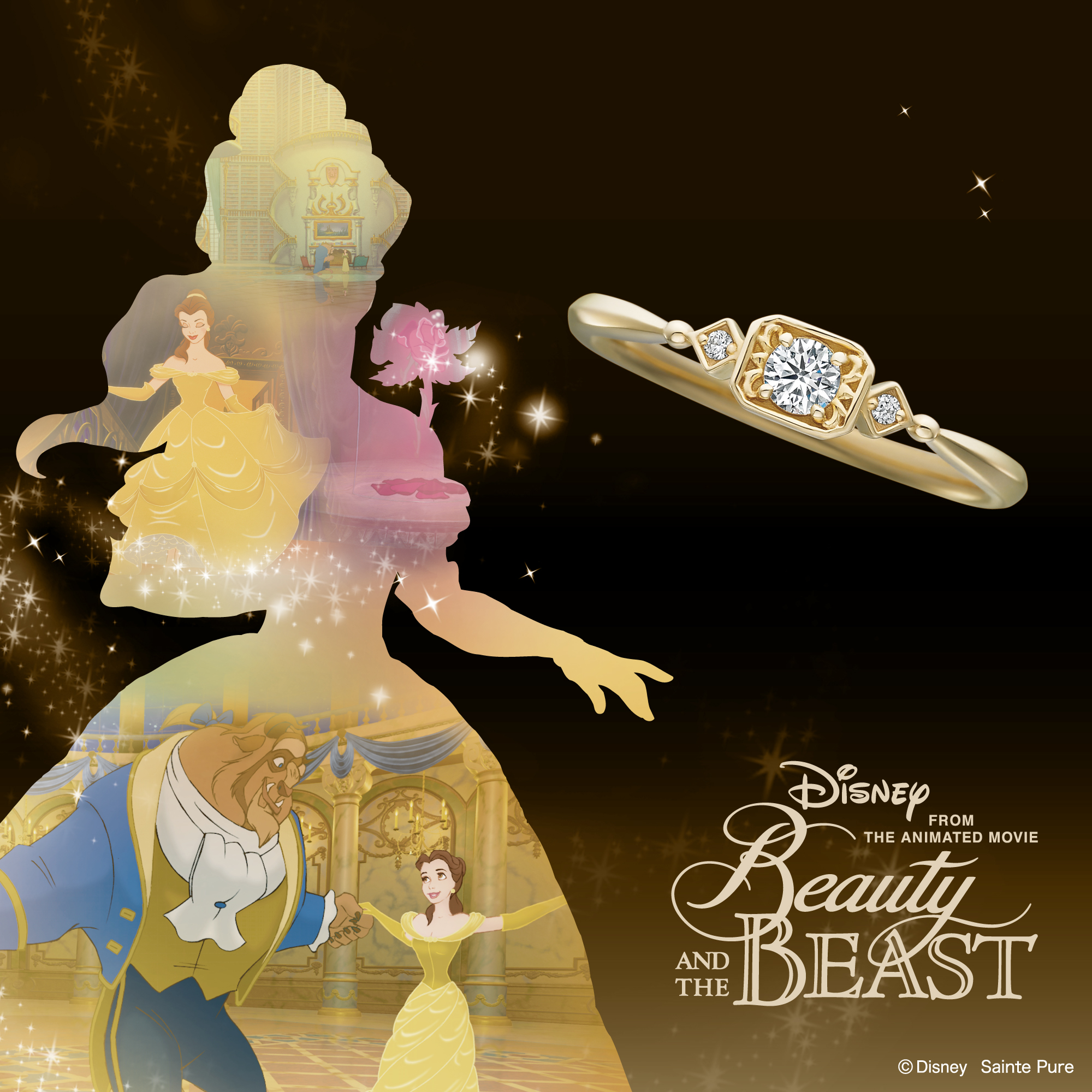 ディズニー「美女と野獣」タイムレス・グレイス 婚約指輪 2026-2027期間・数量限定モデル